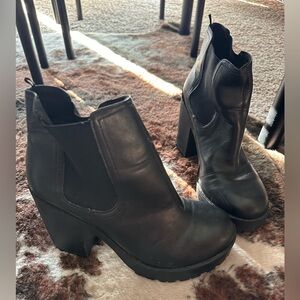 Divided Platform Ankle Boots